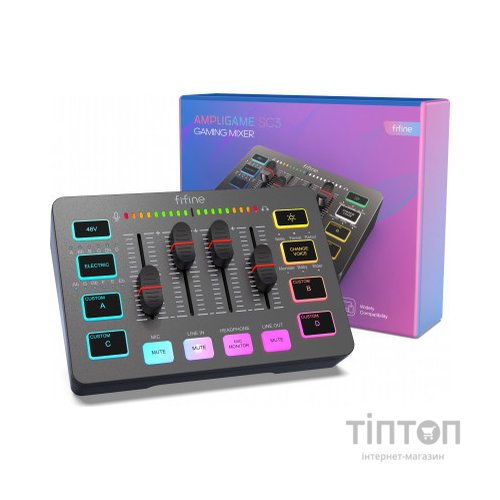 Мікшерний пульт Fifine Sound Card Black (SC3)