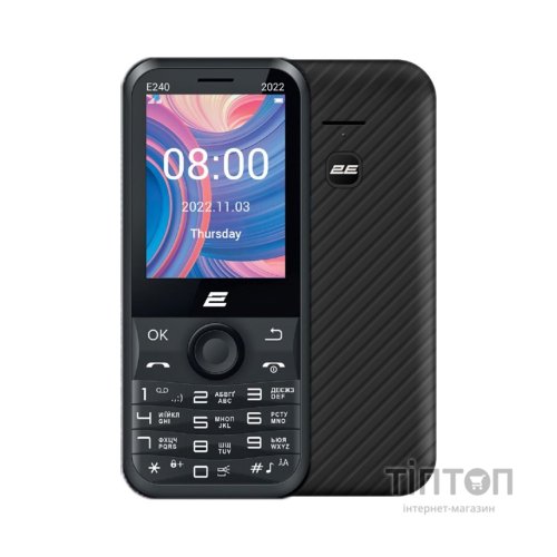 Мобільний телефон 2E E240 2022 Dual SIM Black (688130245159)