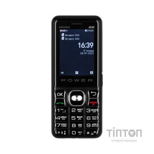 Мобільний телефон 2E E240 2023 Black (688130251068)