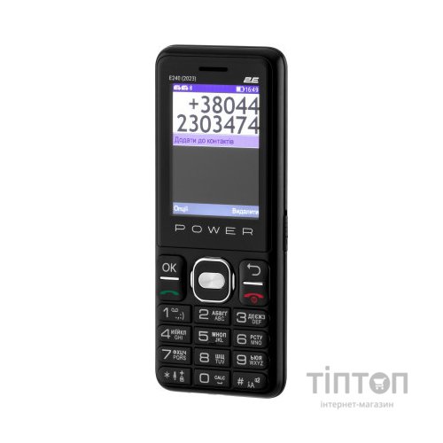 Мобільний телефон 2E E240 2023 Black (688130251068)