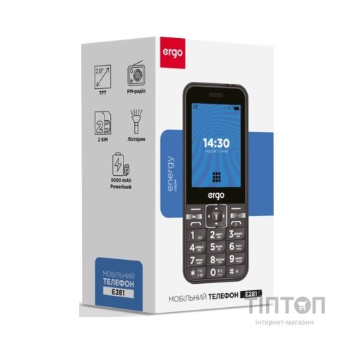 Мобільний телефон Ergo E281 Blue