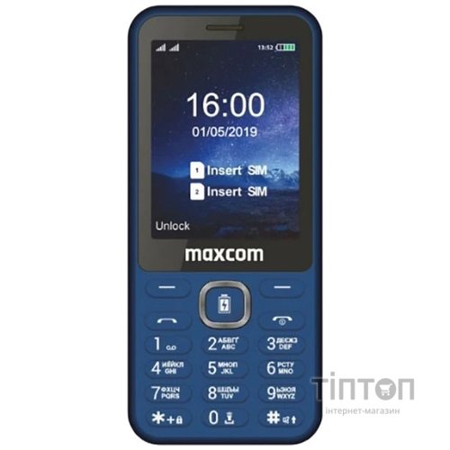 Мобiльний телефон Maxcom MM814 Type-C Blue