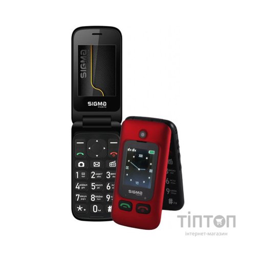 Мобільний телефон Sigma Comfort 50 Shell Duo Type-C Red Black (4827798212516)