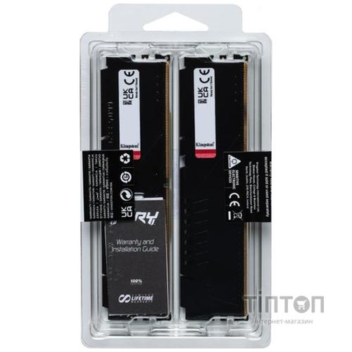 Модуль пам'яті для комп'ютера DDR5 64GB (2x32GB) 5200 MHz Beast Black Kingston Fury (ex.HyperX) (KF552C36BBEK2-64)