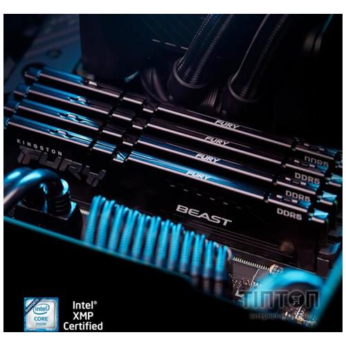 Модуль пам'яті для комп'ютера DDR5 64GB (2x32GB) 5200 MHz Beast Black Kingston Fury (ex.HyperX) (KF552C36BBEK2-64)