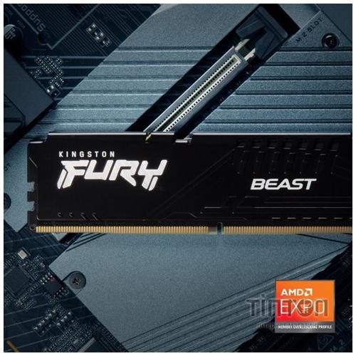 Модуль пам'яті для комп'ютера DDR5 64GB (2x32GB) 5200 MHz Beast Black Kingston Fury (ex.HyperX) (KF552C36BBEK2-64)