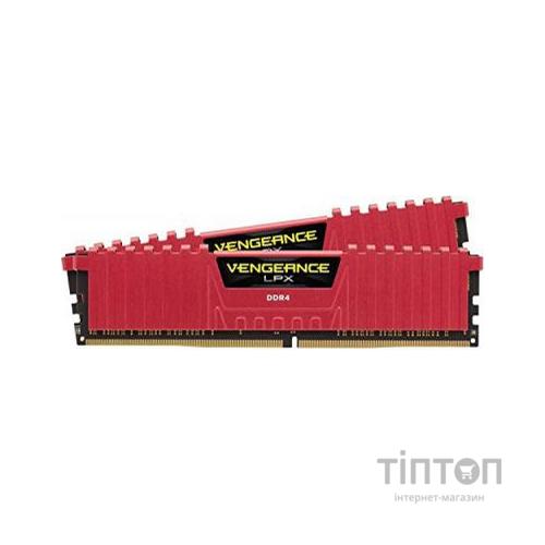 Модуль пам'яті DDR4 16GB Vengeance LPX Red CORSAIR 3200 MHz