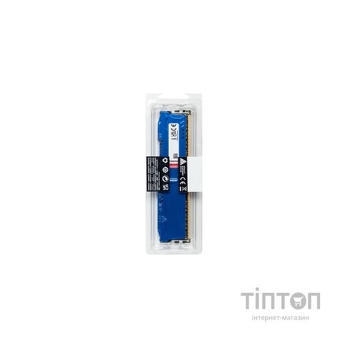Модуль пам'яті для комп'ютера DDR3 4GB 1600 MHz Fury Beast Blue Kingston Fury (ex.HyperX) (KF316C10B/4)