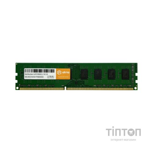 Модуль пам'яті для комп'ютера DDR3 8GB 1600 MHz ATRIA (UAT31600CL11K1/8)