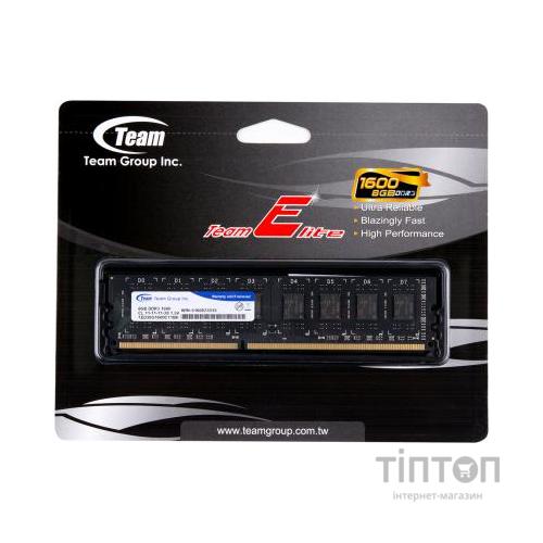 Модуль пам'яті для комп'ютера DDR3 8GB 1600 MHz Team (TED38G1600C1101)