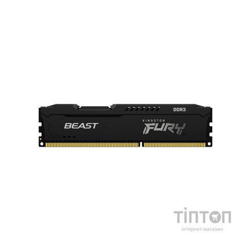 Модуль пам'яті для комп'ютера DDR3 8GB 1866 MHz Fury Beast Black Kingston Fury (ex.HyperX) (KF318C10BB/8)