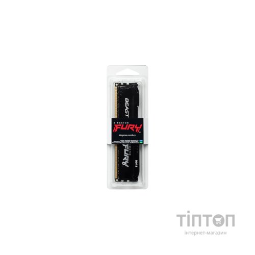 Модуль пам'яті для комп'ютера DDR3 8GB 1866 MHz Fury Beast Black Kingston Fury (ex.HyperX) (KF318C10BB/8)