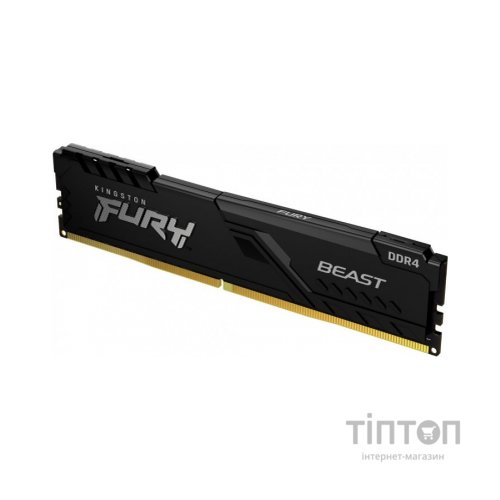 Модуль пам'яті для комп'ютера DDR4 16GB 2666 MHz FURY Beast Black Kingston Fury (ex.HyperX) (KF426C16BB/16)