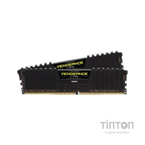 Модуль пам'яті для комп'ютера DDR4 16GB (2x8GB) 2400 MHz Vengeance LPX Black Corsair (CMK16GX4M2A2400C14)