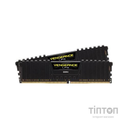 Модуль пам'яті для комп'ютера DDR4 16GB (2x8GB) 2666 MHz Vengeance LPX Black Corsair (CMK16GX4M2A2666C16)