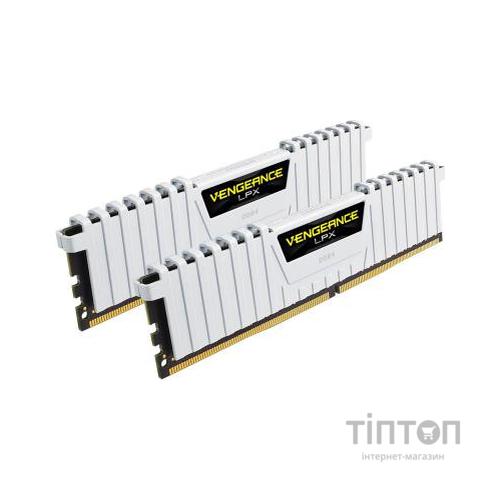 Модуль пам'яті для комп'ютера DDR4 16GB (2x8GB) 3000 MHz LPX White Corsair (CMK16GX4M2B3000C15W)