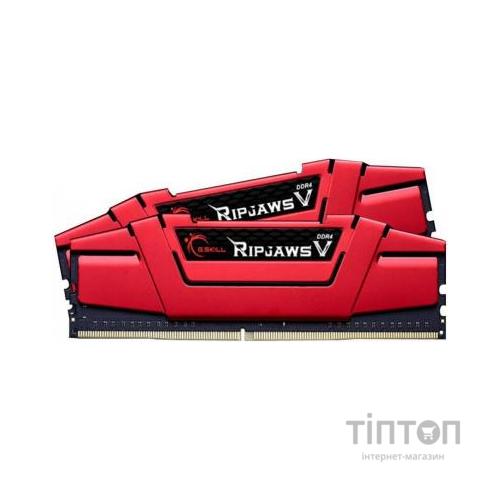 Модуль пам'яті для комп'ютера DDR4 16GB (2x8GB) 3000 MHz RipjawsV Red G.Skill (F4-3000C16D-16GVRB)