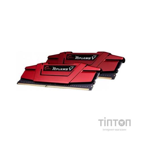 Модуль пам'яті для комп'ютера DDR4 16GB (2x8GB) 3000 MHz RipjawsV Red G.Skill (F4-3000C16D-16GVRB)