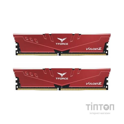 Модуль пам'яті для комп'ютера DDR4 16GB (2x8GB) 3000 MHz T-Force Vulcan Z Red Team (TLZRD416G3000HC16CDC01)