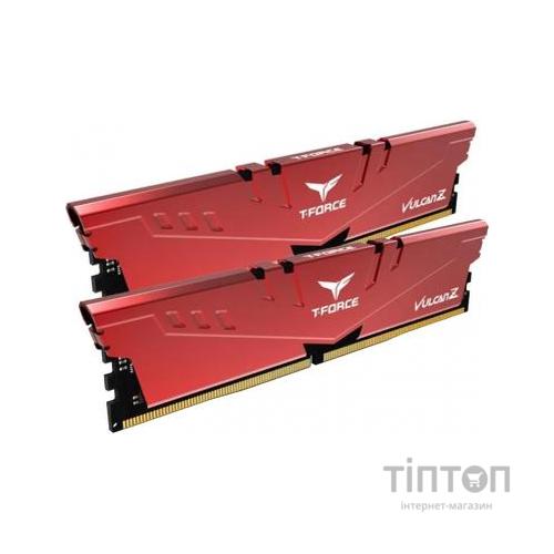 Модуль пам'яті для комп'ютера DDR4 16GB (2x8GB) 3000 MHz T-Force Vulcan Z Red Team (TLZRD416G3000HC16CDC01)