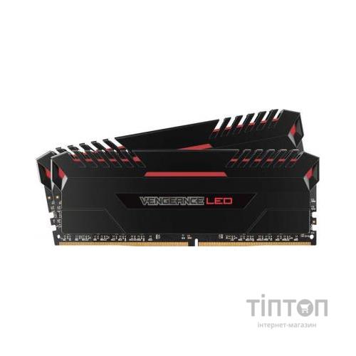 Модуль пам'яті для комп'ютера DDR4 16GB (2x8GB) 3000 MHz Vengeance LED Red Corsair (CMU16GX4M2C3000C15R)