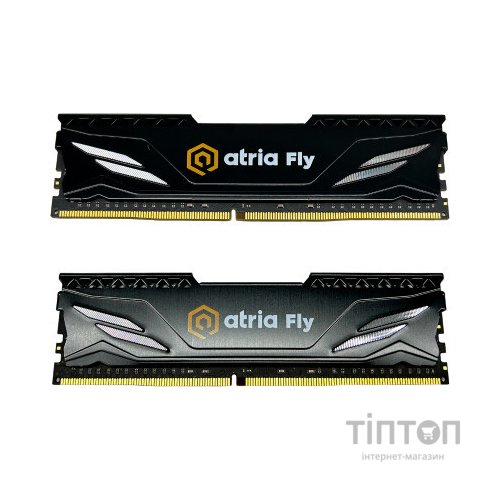 Модуль пам'яті для комп'ютера DDR4 16GB (2x8GB) 3200 MHz Fly Black ATRIA (UAT43200CL18BK2/16)
