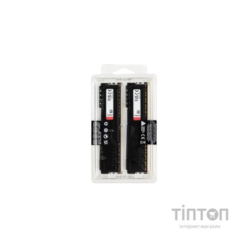 Модуль пам'яті для комп'ютера DDR4 16GB (2x8GB) 3200 MHz Fury Beast Black Kingston Fury (ex.HyperX) (KF432C16BBK2/16)