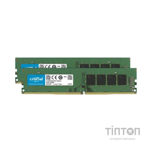 Модуль пам'яті для комп'ютера DDR4 16GB (2x8GB) 3200 MHz Micron (CT2K8G4DFRA32A)