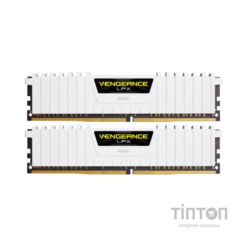 Модуль пам'яті для комп'ютера DDR4 16GB (2x8GB) 3200 MHz Vengeance LPX White Corsair (CMK16GX4M2E3200C16W)