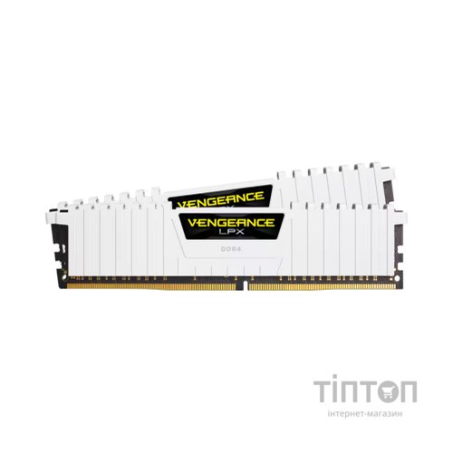 Модуль пам'яті для комп'ютера DDR4 16GB (2x8GB) 3200 MHz Vengeance LPX White Corsair (CMK16GX4M2E3200C16W)
