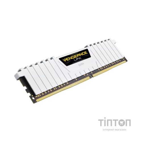 Модуль пам'яті для комп'ютера DDR4 16GB (2x8GB) 3200 MHz Vengeance LPX White Corsair (CMK16GX4M2E3200C16W)