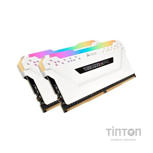 Модуль пам'яті для комп'ютера DDR4 16GB (2x8GB) 3200 MHz Vengeance RGB Pro White Corsair (CMW16GX4M2C3200C16W)