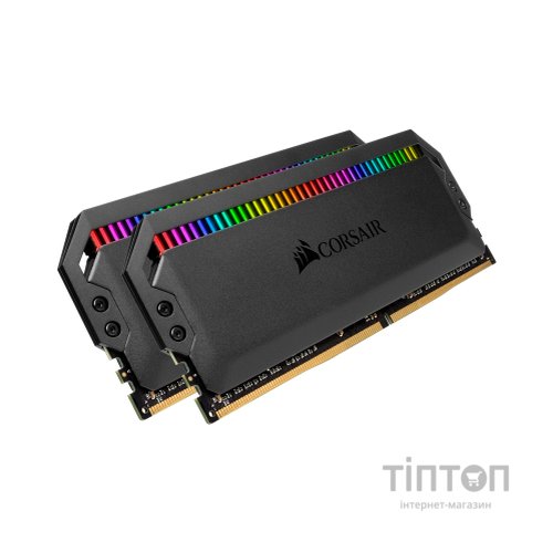 Модуль пам'яті для комп'ютера DDR4 16GB (2x8GB) 3600 MHz Dominator Platinum RGB Black Corsair (CMT16GX4M2K3600C16)