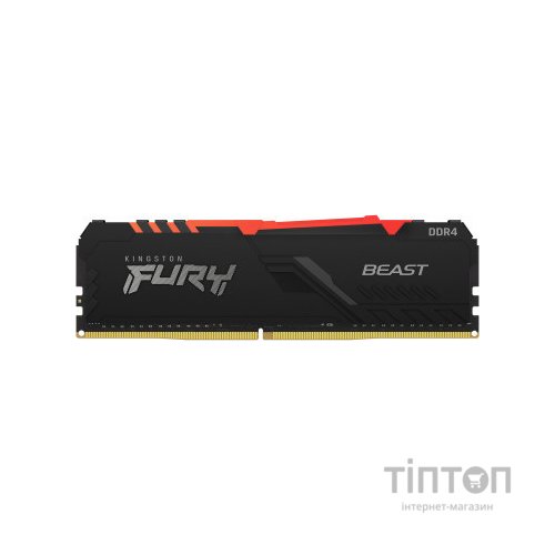 Модуль пам'яті для комп'ютера DDR4 16GB (2x8GB) 3600 MHz Fury Beast RGB Kingston Fury (ex.HyperX) (KF436C17BBAK2/16)