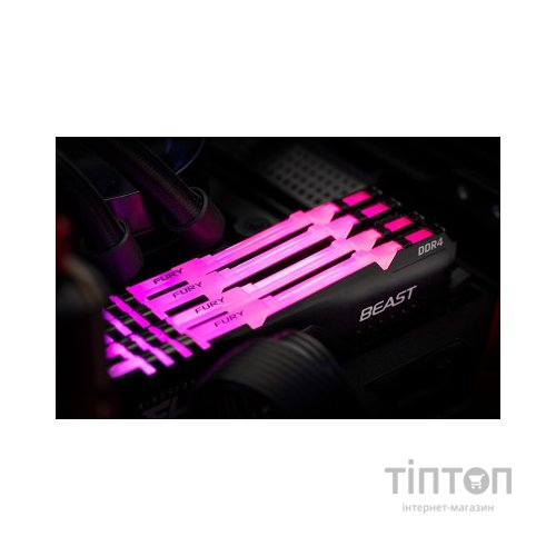 Модуль пам'яті для комп'ютера DDR4 16GB (2x8GB) 3600 MHz Fury Beast RGB Kingston Fury (ex.HyperX) (KF436C17BBAK2/16)