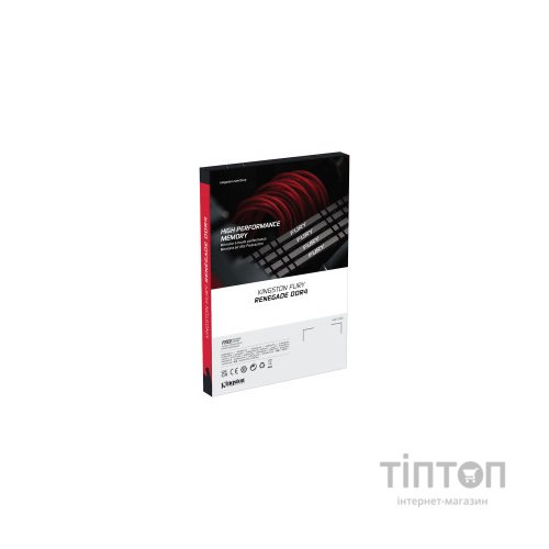 Модуль пам'яті для комп'ютера DDR4 16GB (2x8GB) 3600 MHz Fury Renegade Black Kingston Fury (ex.HyperX) (KF436C16RBK2/16)