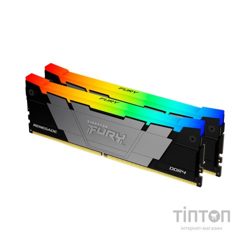 Модуль пам'яті для комп'ютера DDR4 16GB (2x8GB) 3600 MHz Fury Renegade RGB Kingston Fury (ex.HyperX) (KF436C16RB2AK2/16)