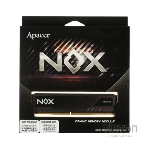 Модуль пам'яті для комп'ютера DDR4 16GB (2x8GB) 3600 MHz NOX Apacer (AH4U16G36C25YMBAA-2)