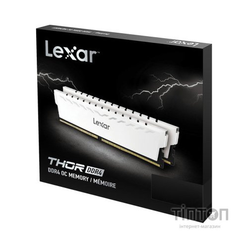 Модуль пам'яті для комп'ютера DDR4 16GB (2x8GB) 3600 MHz Thor White Lexar (LD4BU008G-R3600GDWG)