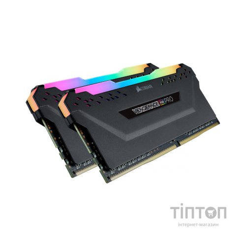 Модуль пам'яті для комп'ютера DDR4 16GB (2x8GB) 3600 MHz Vengeance RGB Pro Black Corsair (CMW16GX4M2D3600C18)