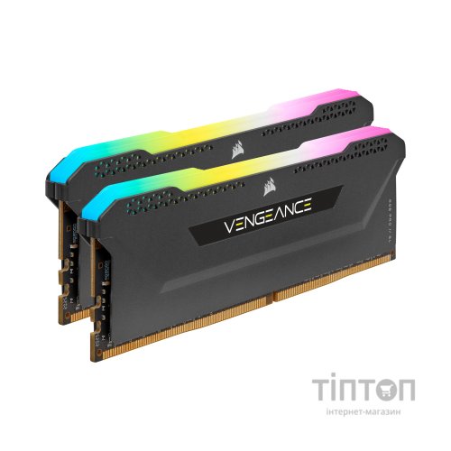 Модуль пам'яті для комп'ютера DDR4 16GB (2x8GB) 3600 MHz Vengeance RGB Pro SL Black Corsair (CMH16GX4M2Z3600C18)