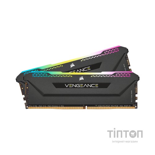 Модуль пам'яті для комп'ютера DDR4 16GB (2x8GB) 3600 MHz Vengeance RGB Pro SL Black Corsair (CMH16GX4M2Z3600C18)