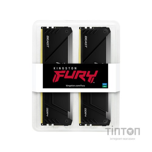 Модуль пам'яті для комп'ютера DDR4 16GB (2x8GB) 3733 MHz Beast RGB Kingston Fury (ex.HyperX) (KF437C19BB2AK2/16)