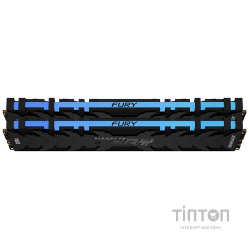 Модуль пам'яті для комп'ютера DDR4 16GB (2x8GB) 4000 MHz Renegade RGB Black Kingston Fury (ex.HyperX) (KF440C19RBAK2/16)