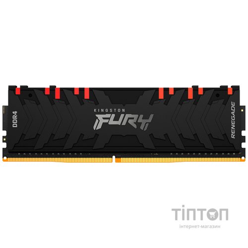 Модуль пам'яті для комп'ютера DDR4 16GB (2x8GB) 4000 MHz Renegade RGB Black Kingston Fury (ex.HyperX) (KF440C19RBAK2/16)