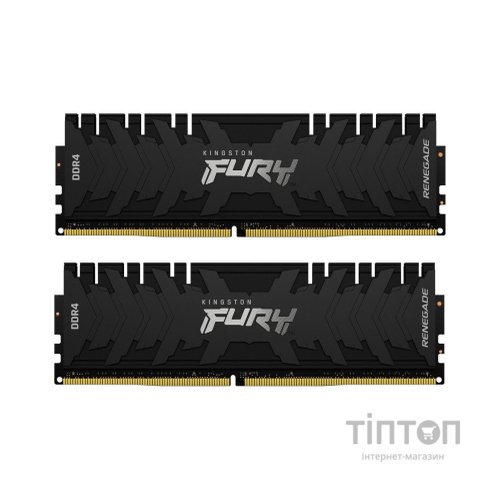 Модуль пам'яті для комп'ютера DDR4 16GB (2x8GB) 4600 MHz FURY Renegade Black Kingston Fury (ex.HyperX) (KF446C19RBK2/16)