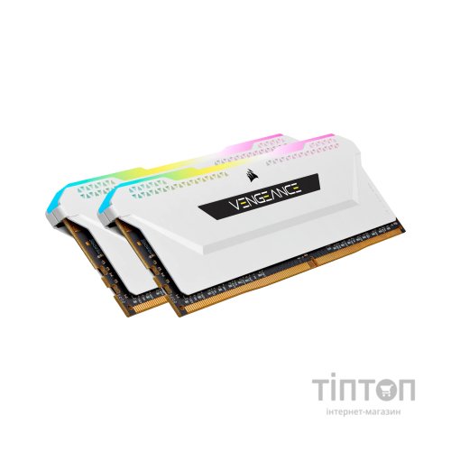 Модуль пам'яті для комп'ютера DDR4 16GB (2x8GGB) 3600 MHz Vengeance RGB Pro SL White Corsair (CMH16GX4M2D3600C18W)