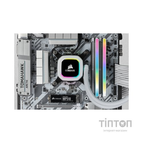 Модуль пам'яті для комп'ютера DDR4 16GB (2x8GGB) 3600 MHz Vengeance RGB Pro SL White Corsair (CMH16GX4M2D3600C18W)