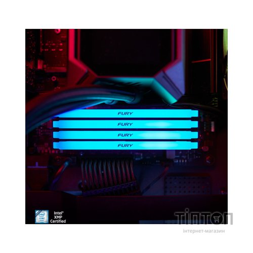 Модуль пам'яті для комп'ютера DDR4 16GB 3200 MHz Beast RGB Kingston Fury (ex.HyperX) (KF432C16BB2A/16)