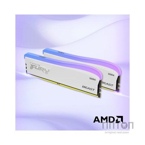 Модуль пам'яті для комп'ютера DDR4 16GB 3200 MHz Beast White RGB SE Kingston Fury (ex.HyperX) (KF432C16BWA/16)